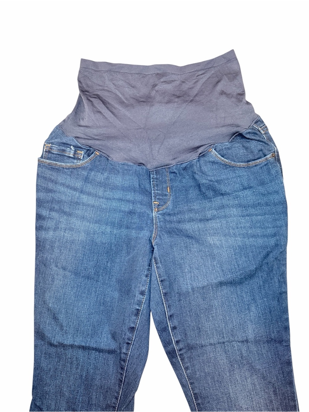 Old Navy Maternity Blue Denim High Rise Jeans - Over the Bump, Size 10 Long